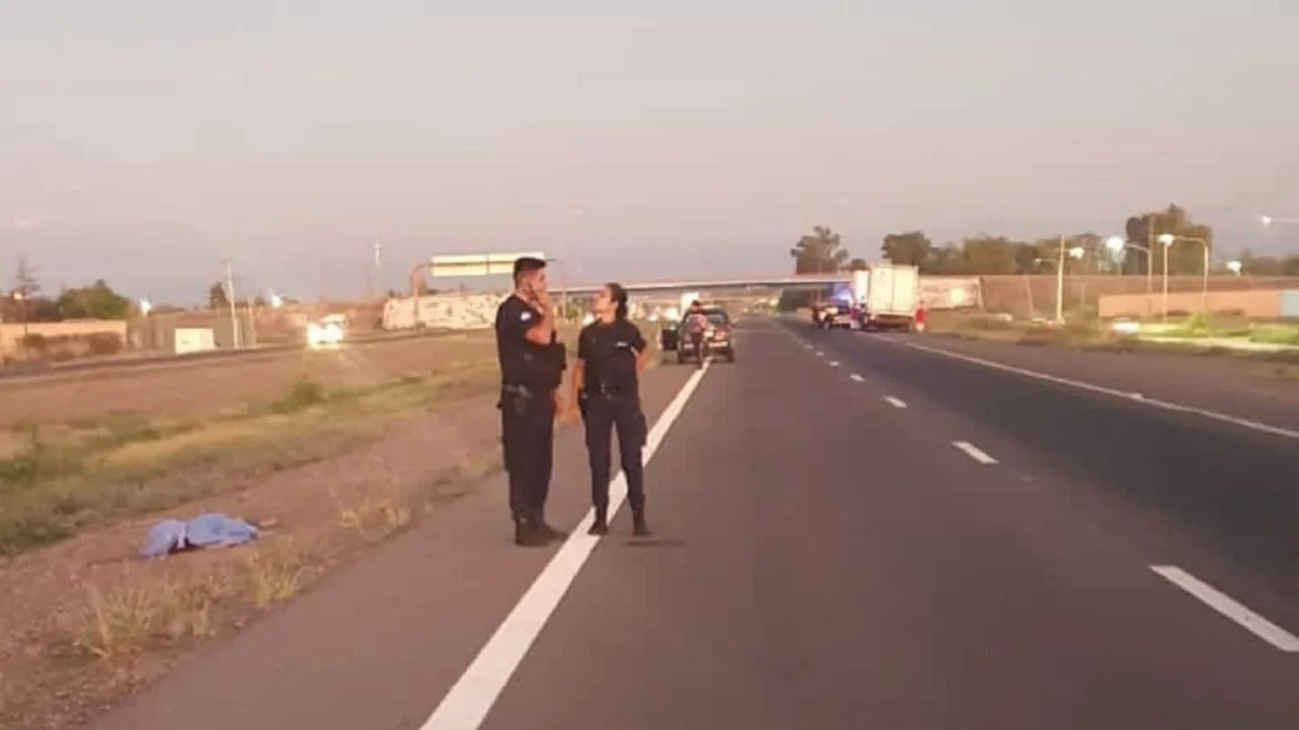 Una mujer quiso cruzar corriendo la Ruta 7 y murió atropellada por un camión