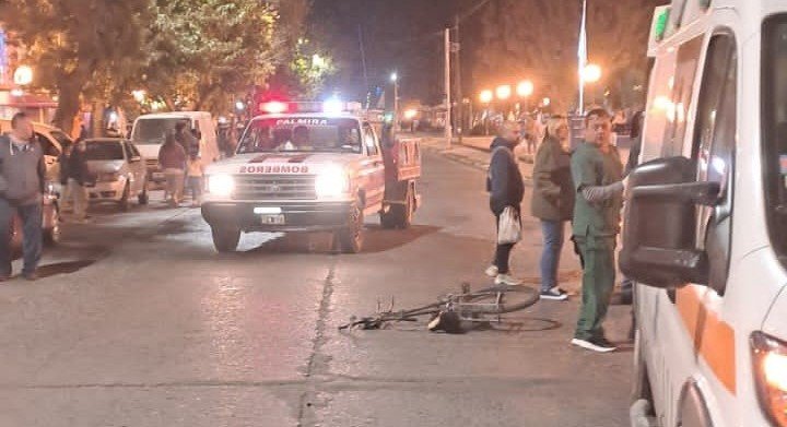 Un hombre fue atropellado por una moto en Palmira
