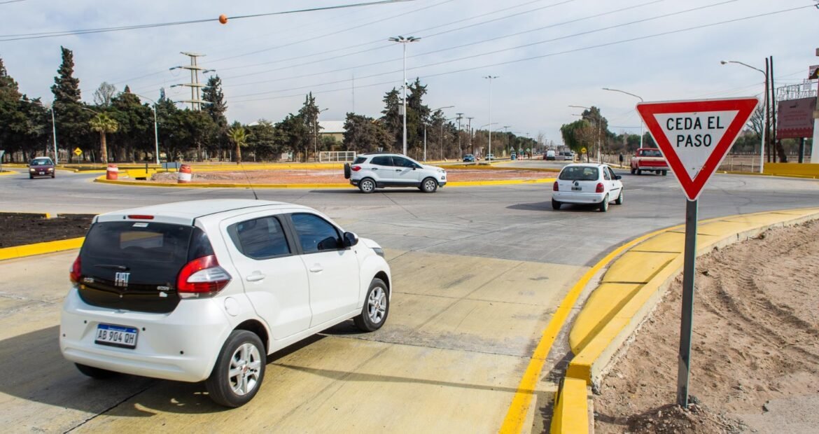 Está terminada la rotonda de Miguez y Ruta 50